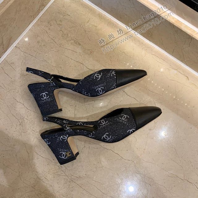 Chanel女鞋 香奈兒時尚經典涼鞋 Chanel中跟涼鞋  naq1097